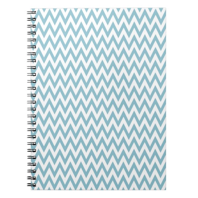 Blue and White Chevron Notebook (Front)