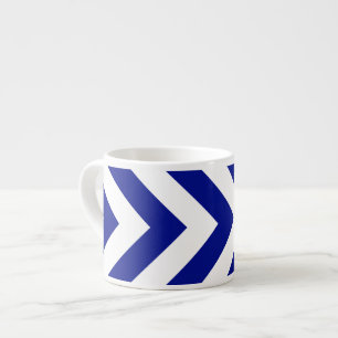 Blue and White Chevrons Espresso Cup