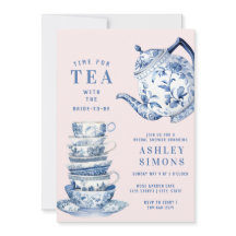 Blue and White Chinoiserie Bridal Shower Tea Party