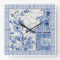 Blue and White Chinoiserie Chic Bird Floral Mosaic