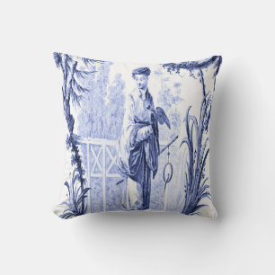 Blue and White Chinoiserie  Cushion