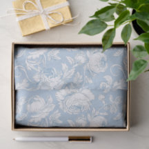 Blue and White Chinoiserie Decoupage Pattern