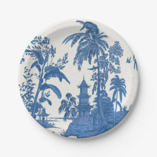 Blue and White Chinoiserie  Paper Plate