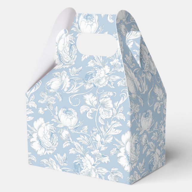Blue and White Chinoiserie Pattern Favour Box (Back)