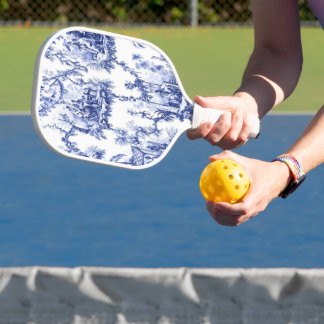 Blue and White Chinoiserie Pickleball Paddle