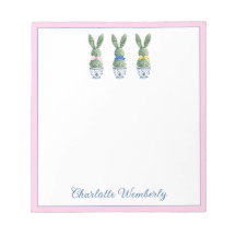 Blue and White Chinoiserie With Rabbits Topiary