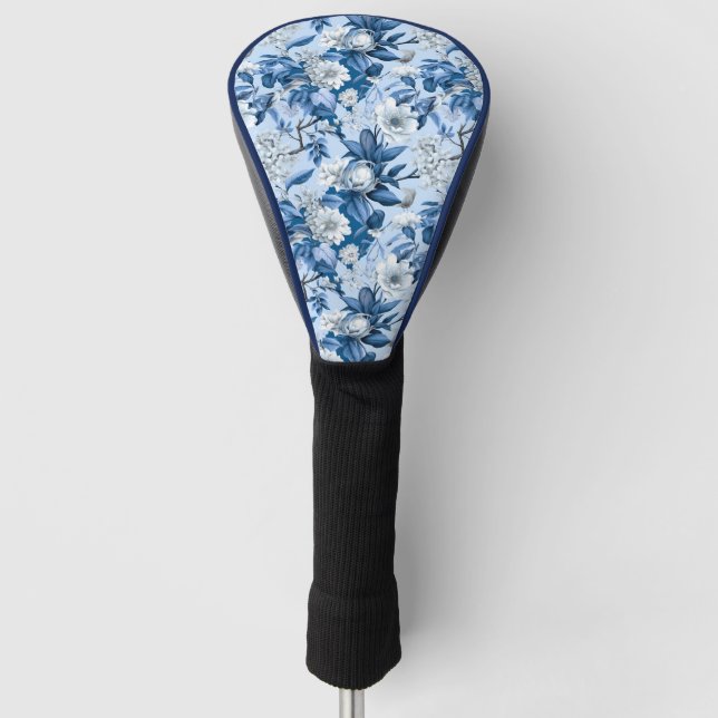 Blue and White Chinoserie Series Design 3 Golf Head Cover (Front)