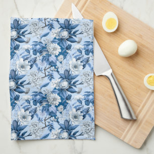 Blue and White Chinoserie Series Design 3 Tea Towel