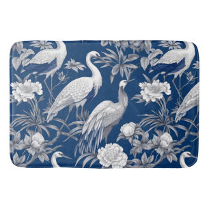 Blue and White Chinoserie Series Design 7 Bath Mat
