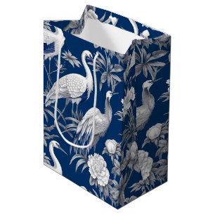 Blue and White Chinoserie Series Design 7 Medium Gift Bag