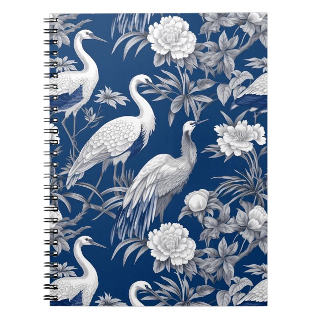 Blue and White Chinoserie Series Design 7 Notebook (Front)