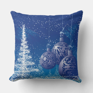 Blue And White Christmas Ornament & Christmas Tree Cushion