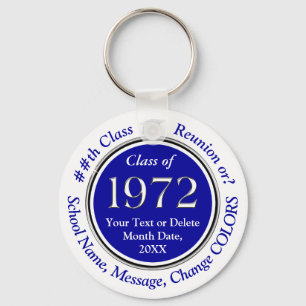 Blue and White, Class of 1972, Reunion Souvenirs Key Ring