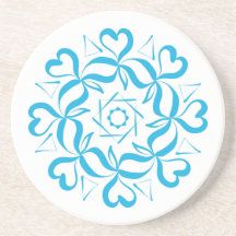 Blue and White Coaster