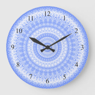 Blue and White Country Kitchen Wall Clock