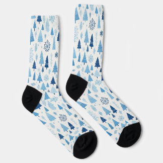 blue and white Crew Socks