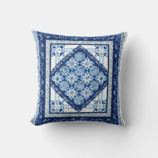 Blue and White  Cushion