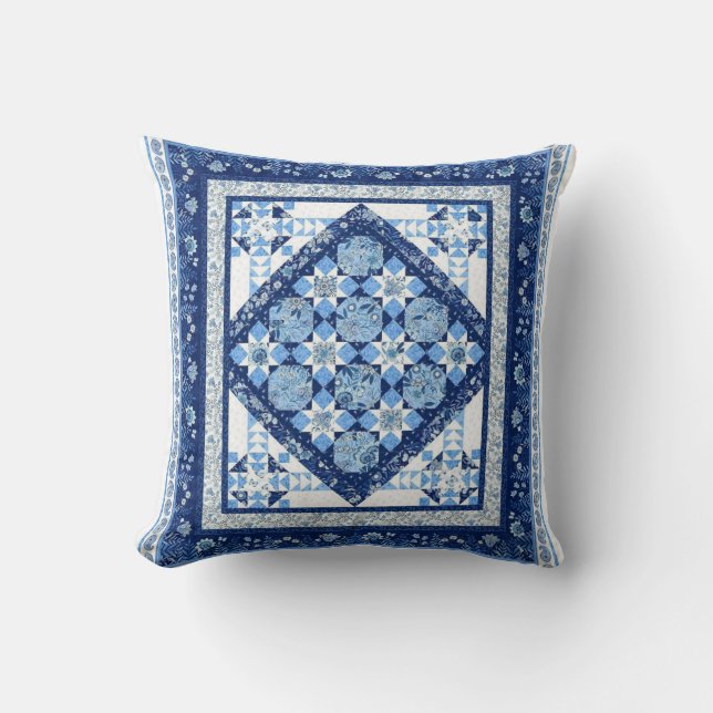 Blue and White  Cushion (Front)