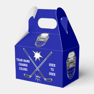 Blue and White, Customisable, Hockey Goodie Bags,  Favour Box
