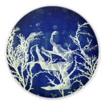 Blue and White Cyanotype Under Sea Dancer