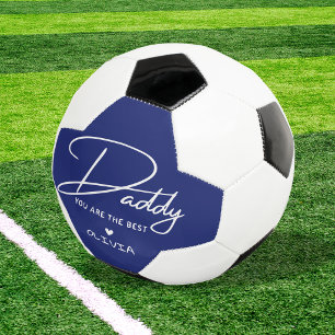 Blue And White Daddy You Are The Best Typography Football