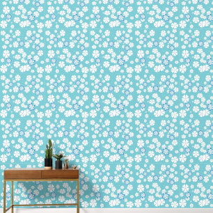 Blue and white daisies Wallpaper
