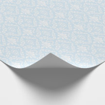 Blue and White Damask Elegant Classic Floral
