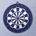 Blue and White Dartboard<br><div class="desc">Navy blue and white colored dart board.</div>