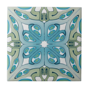 blue and white delicate tiles