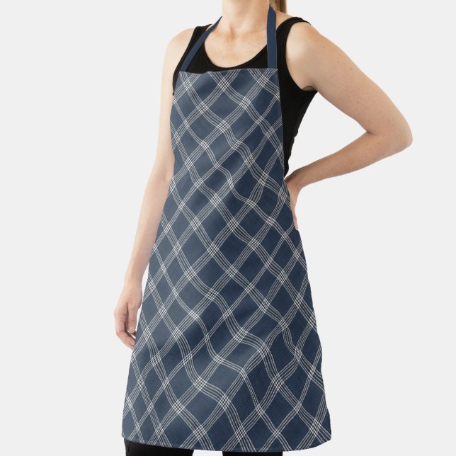 Blue and White Denim Look Apron (Insitu)