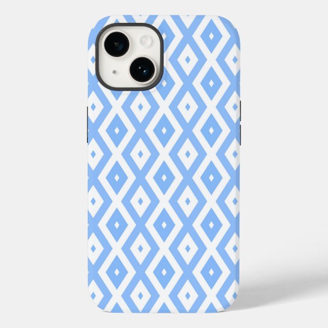 Blue and white diamond pattern Case-Mate iPhone case (Back)