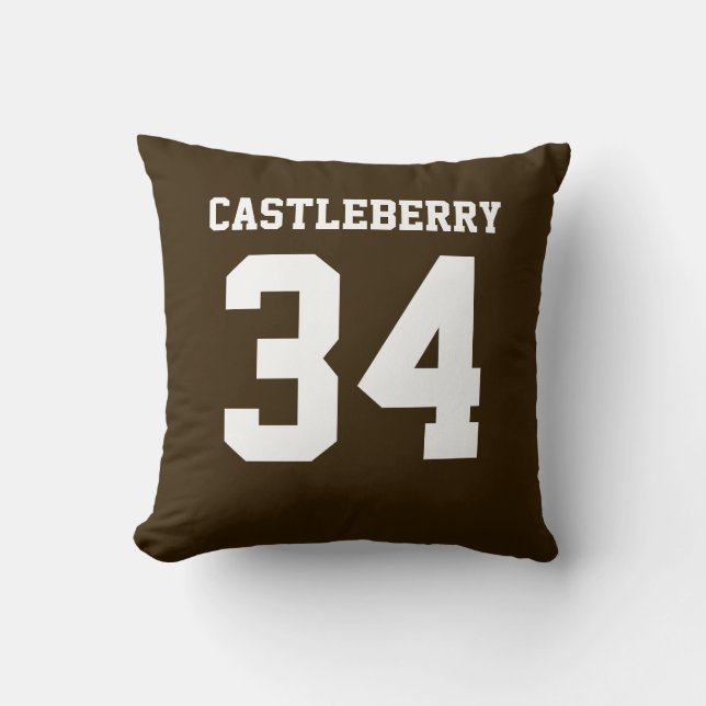 Blue and White Double-Sided Sports Jersey Cushion (Front)