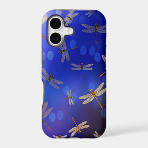 Blue And White Dragon Fly Pattern,