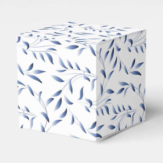 Blue and White Elegant Willow Pattern Favour Box (Front Side)