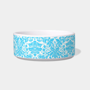 Blue and White Fancy Damask Patterned Bowl