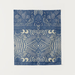 Blue and White Farmhouse Tapestry