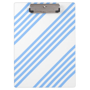 Blue and white five stripes pattern clipboard