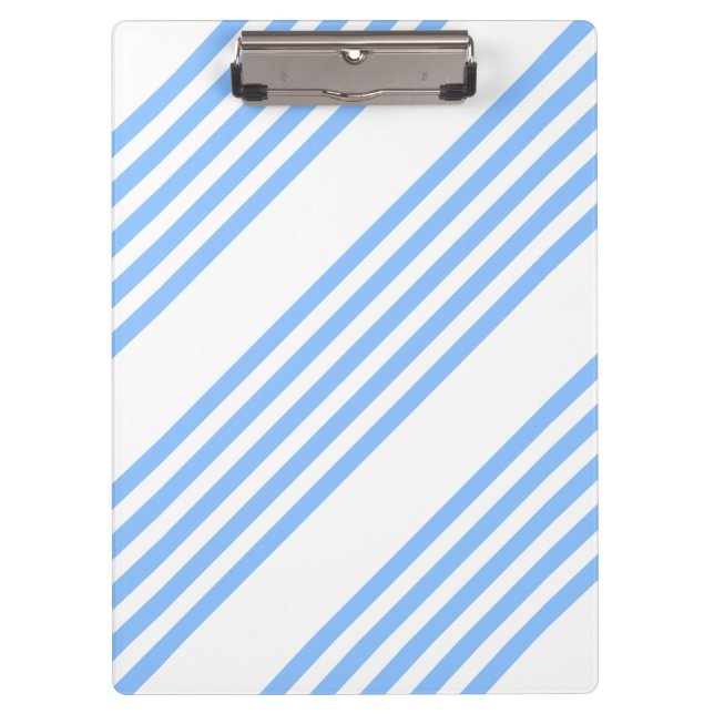 Blue and white five stripes pattern clipboard (Front)
