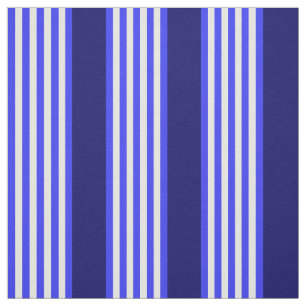 Blue and white five stripes pattern fabric