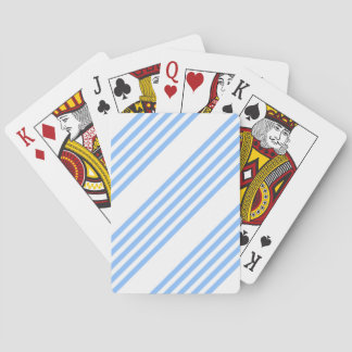 Blue and white five stripes pattern playing cards