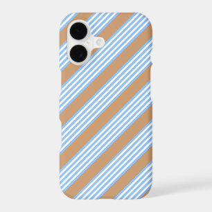 Blue and white five stripes pattern with tan