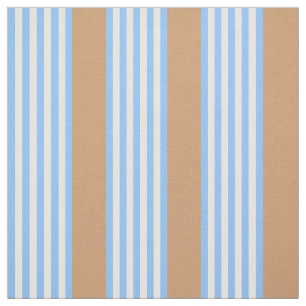 Blue and white five stripes pattern with tan fabric