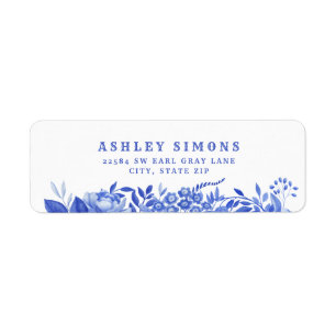 Blue and White Floral Bridal Shower 