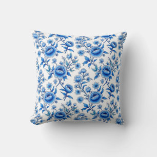 Blue and White Floral Dream Cushion