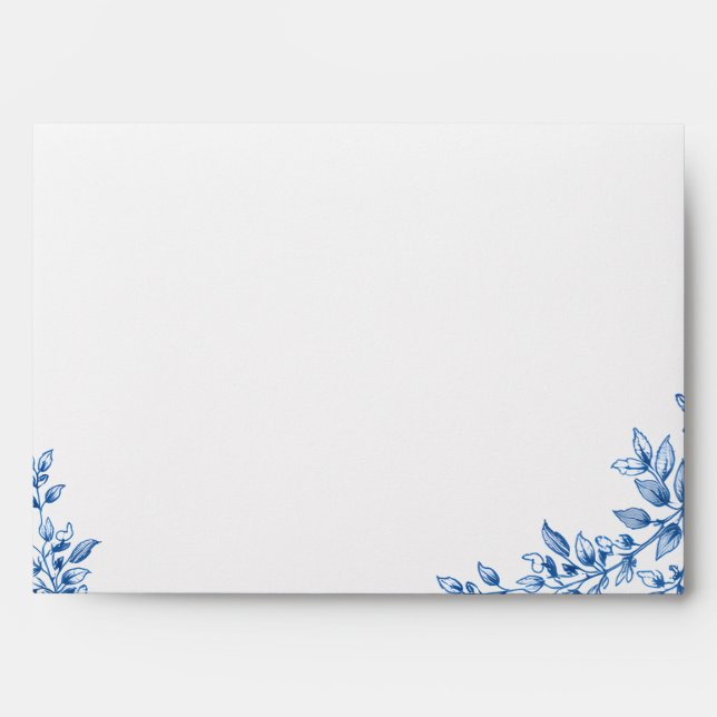 Blue and White Floral Envelope (Front)