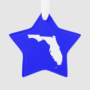Blue and White Florida Ornament