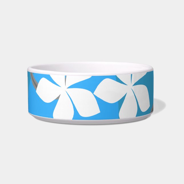 Blue and White Flowers. Floral Pattern. Bowl (Front)