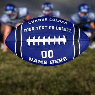 Blue and White Football Ball Personalised