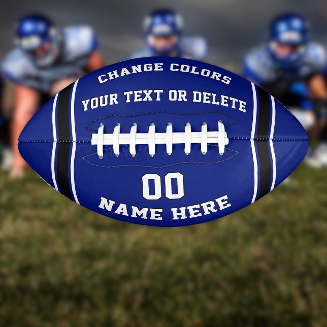 Blue and White Football Ball Personalised (Creator Uploaded)