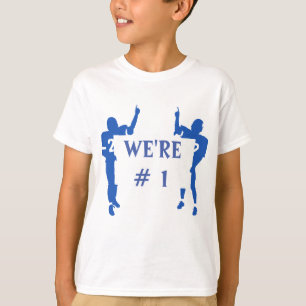 BLUE AND WHITE FOOTBALL T-Shirt